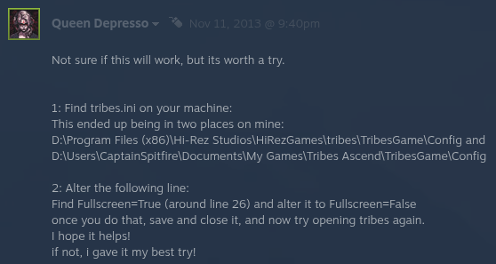 Steam advice
